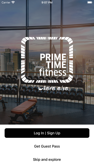 Prime Time fitness. Screenshot