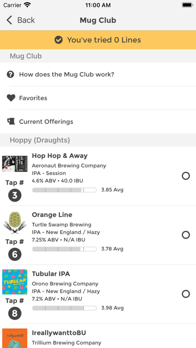 Mug Club App Screenshot