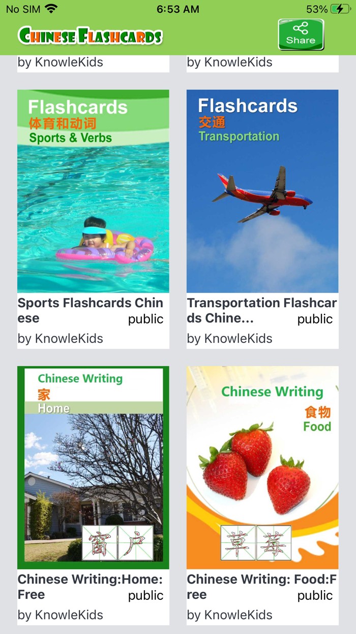KnowleKids Chinese Flashcards