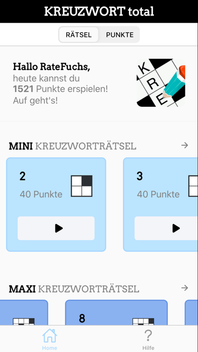 Kreuzworträtsel Deutsch Spiele Screenshot