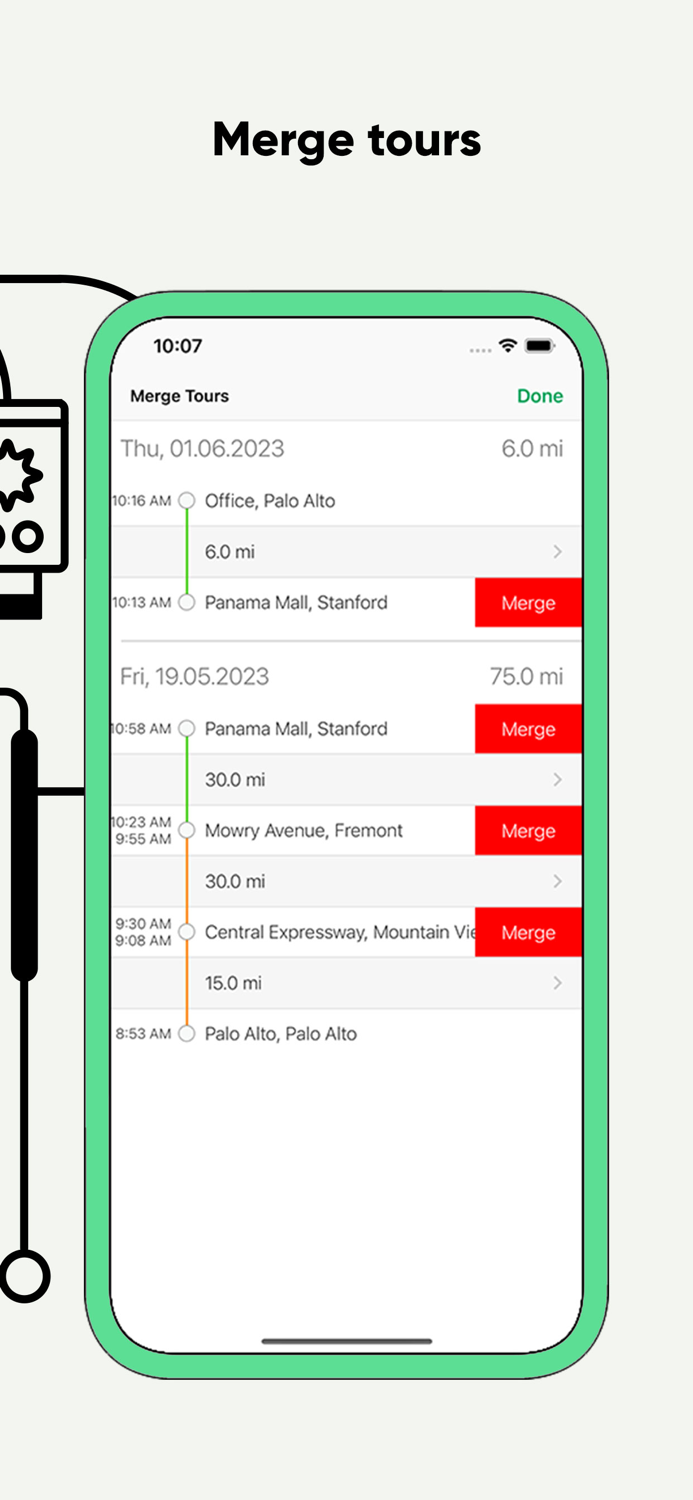 tour - Automatic Mileage Log