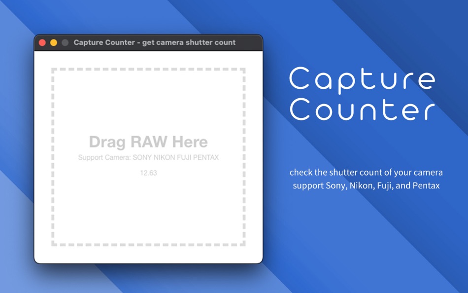 #1. Capture Counter - 简单快速地查看相机快门数 (macOS) 由: 尧 陆