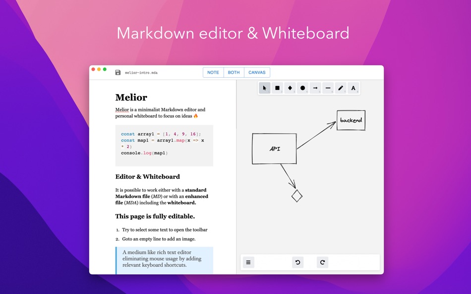 #1. Melior Editor (macOS) Podle: Anthony Lagrede Consulting