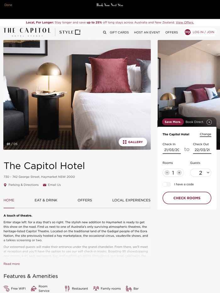 The Capitol Hotel Sydney