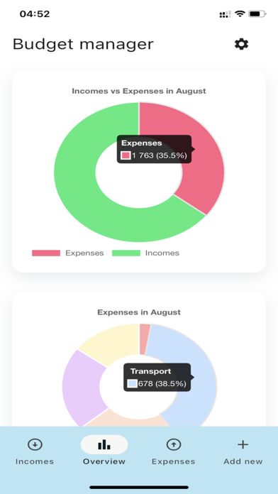 Turenko's Budget Manager App Screenshot