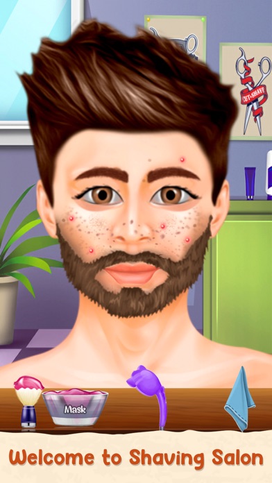 Beard Salon Hair Cutting Game Screenshot