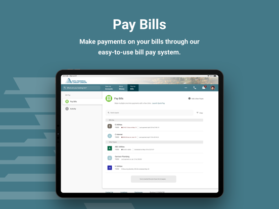 APCI eBanking iPad screenshot 4 - Finance app