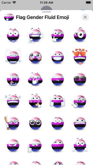 Screenshot #1 pour Genderfluid Flag Emoji