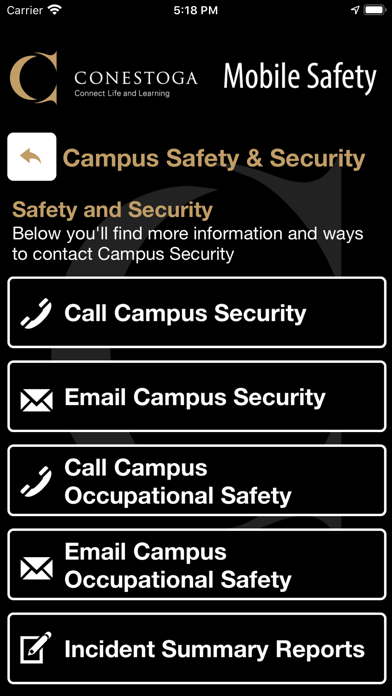 Conestoga Mobile Safety Screenshot
