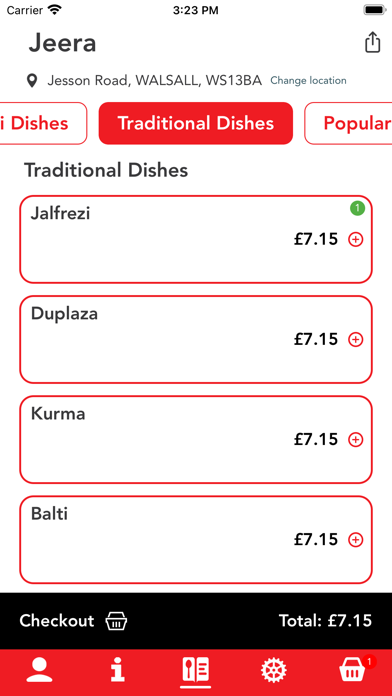 Jeera Restaurant Screenshot