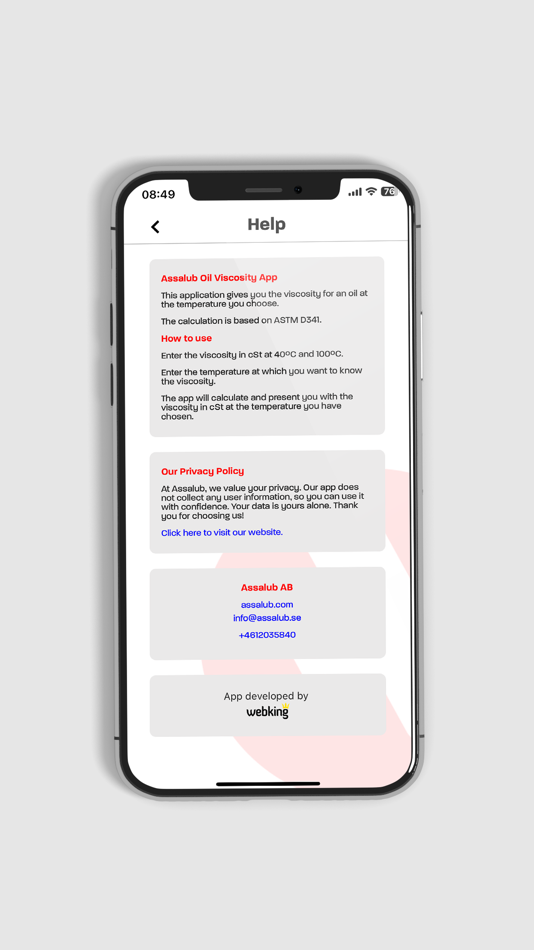 #4. Assalub Oil Viscosity App (iOS) 由: Assalub AB