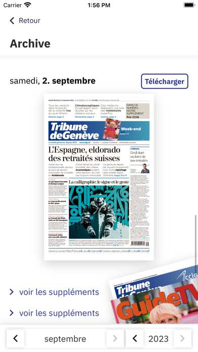 Screenshot #3 pour Tribune de Genève, le journal