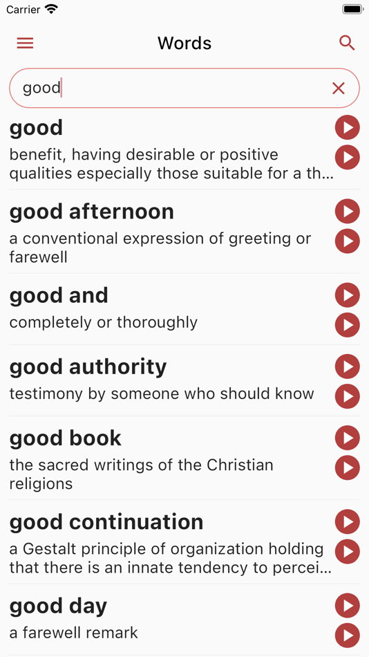 #2. English Dictionary 2.0 (iOS) 由: Nasar Kaliyarakath