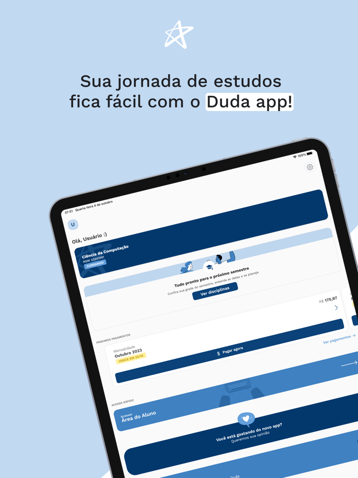 Duda aplicativo de estudante