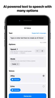 ai text to speech: voice over iphone screenshot 1