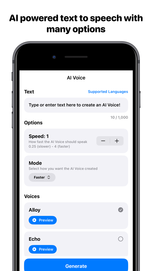AI Text To Speech: Voice Over - 1.2.0 - (iOS)