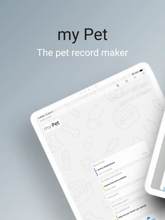 App screenshot for My Pet - The Pet Record Maker