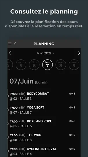Capture d'écran de Decathlon Fitness Club sur iPhone 2