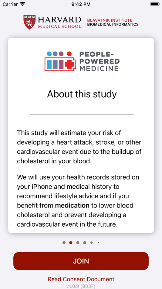 #2. People Heart Study (iOS) De: Harvard University