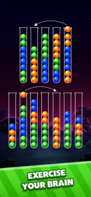 Bubble Sort Jogo com Coloridas Bolhas