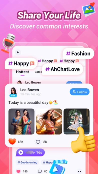 AhChat-Chat & meet real people Screenshot