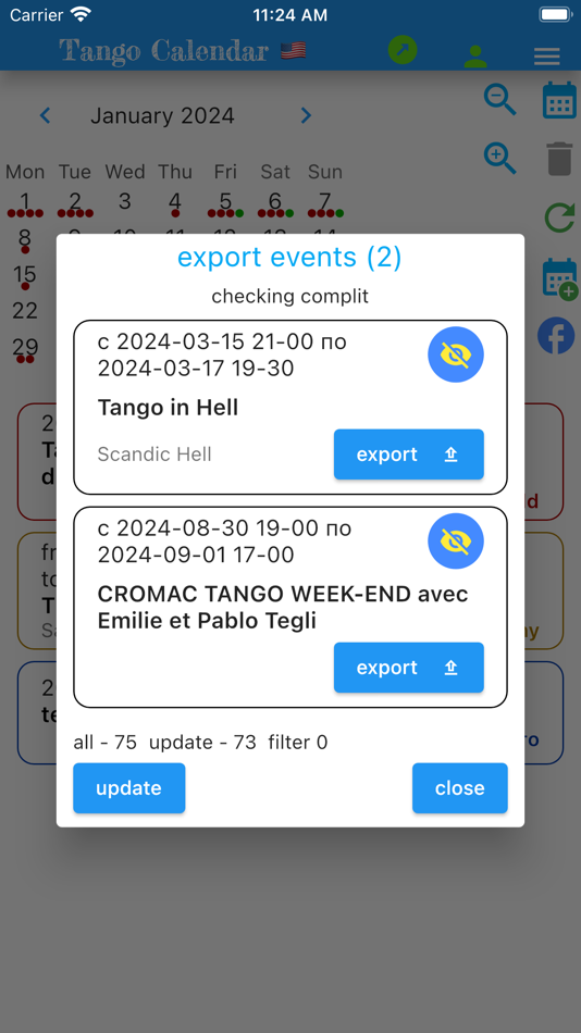 #5. Tango Calendar (iOS) Podle: Alexander Fatyukhin