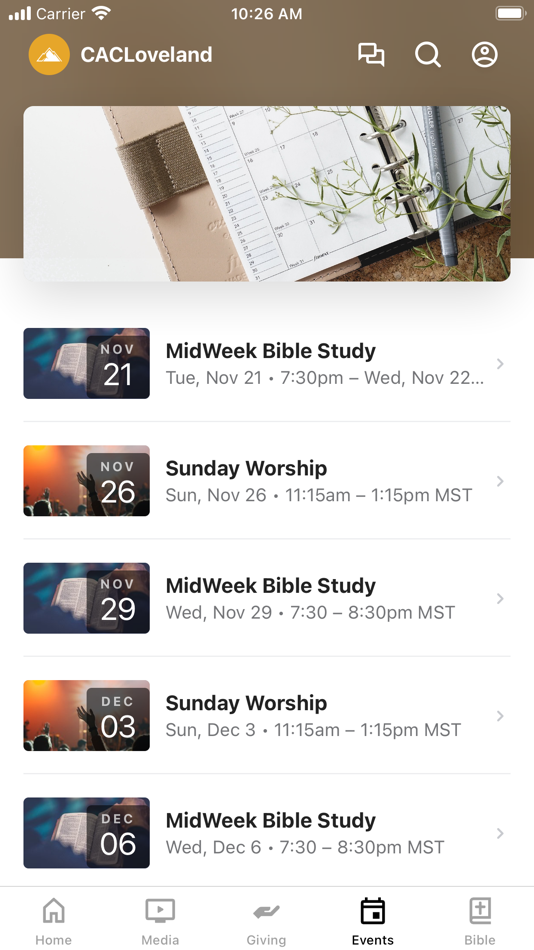 #3. CACLoveland (iOS) 由: Calvary Apostolic UPC inc.