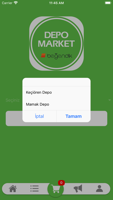Beğendik Depo Market Gel Al Screenshot