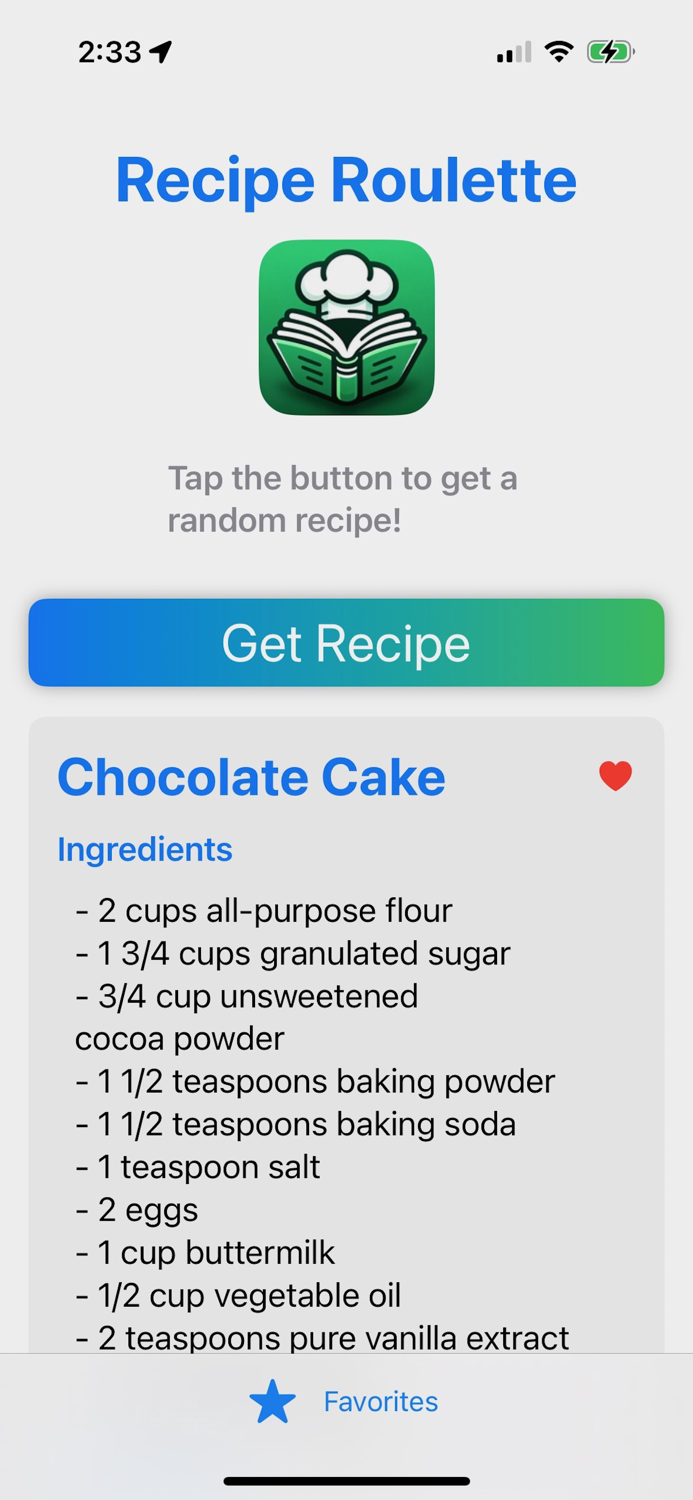 Recipe Roulette - Cooking Fun