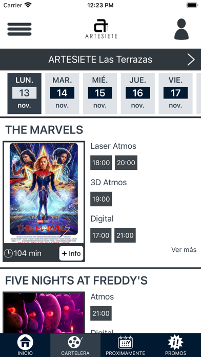 Artesiete Cines Screenshot