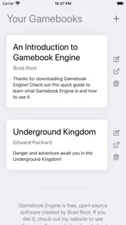 gamebook engine iphone screenshot 1