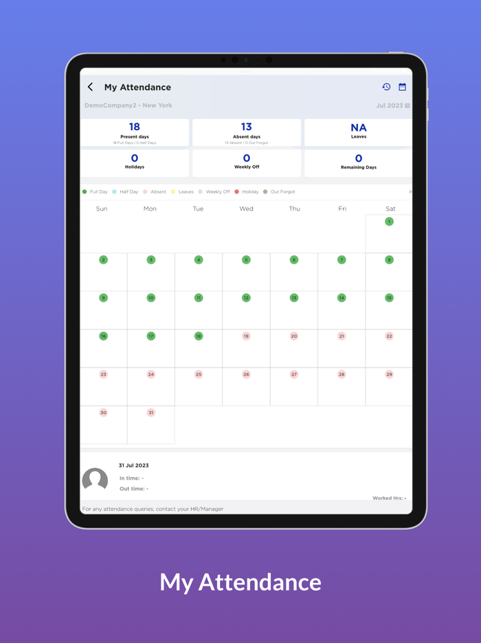 Truein User Time and Attendance
