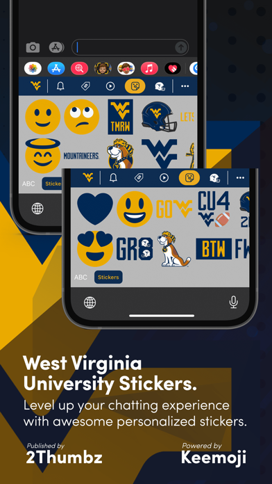 WVU Official Keyboard Screenshot