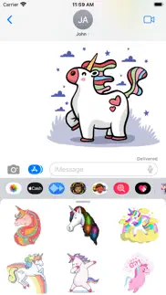colourful unicorn stickers iphone screenshot 3