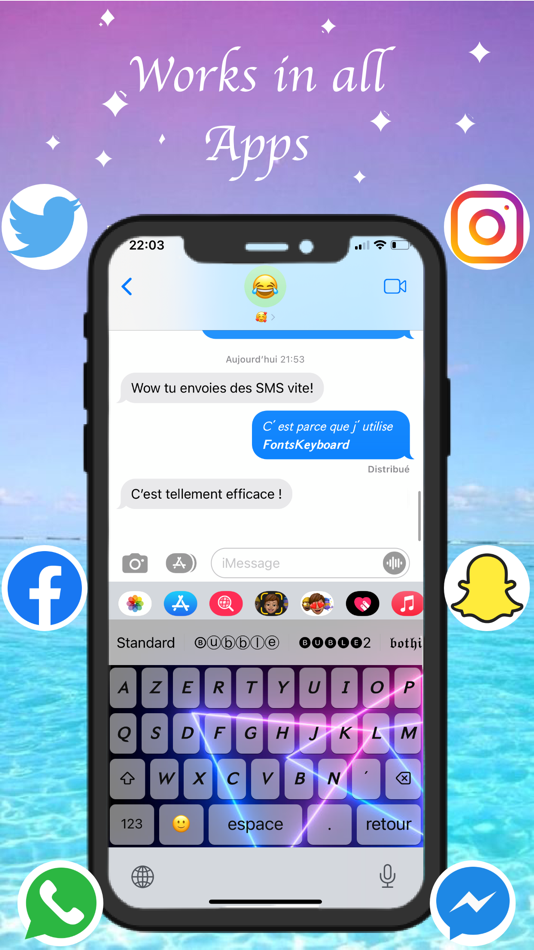 #1. Lili Keyboard - Fonts (iOS) 由: zouhair mouhsine