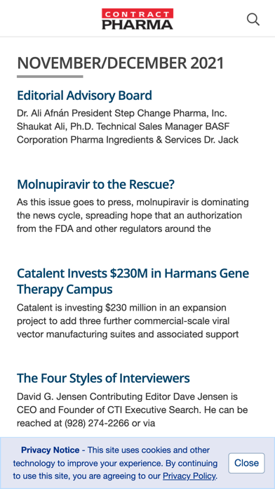 Contract Pharma Screenshot