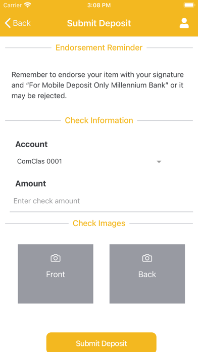 Millennium Bank Mobile Banking Screenshot
