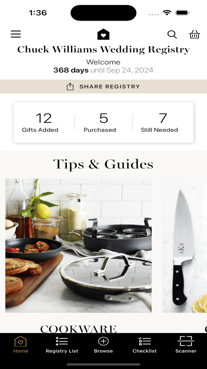 Williams Sonoma Registry - CAN