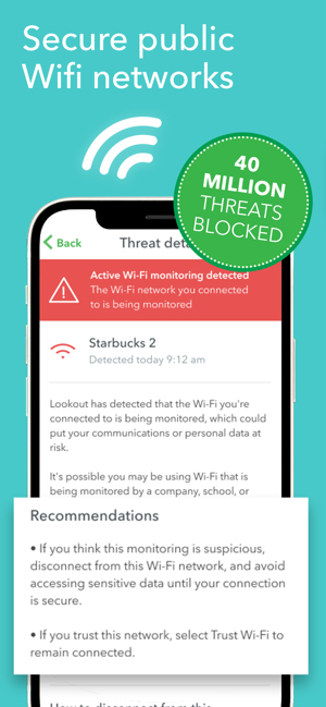 ‎Lookout Seguridad y Limpiar Screenshot