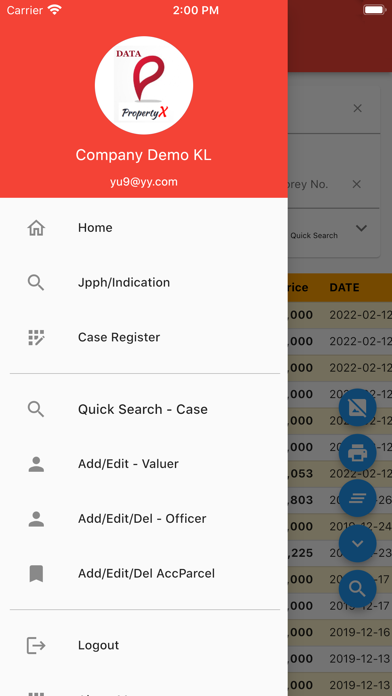 PropertyX Sale Data Screenshot