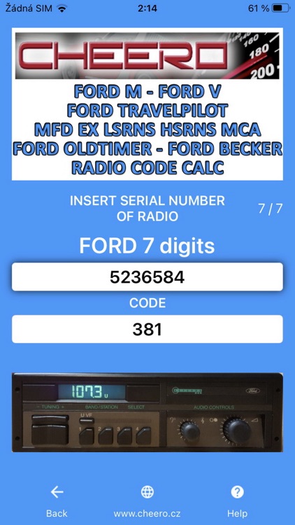 RADIO CODE for FORD ALL screenshot-8