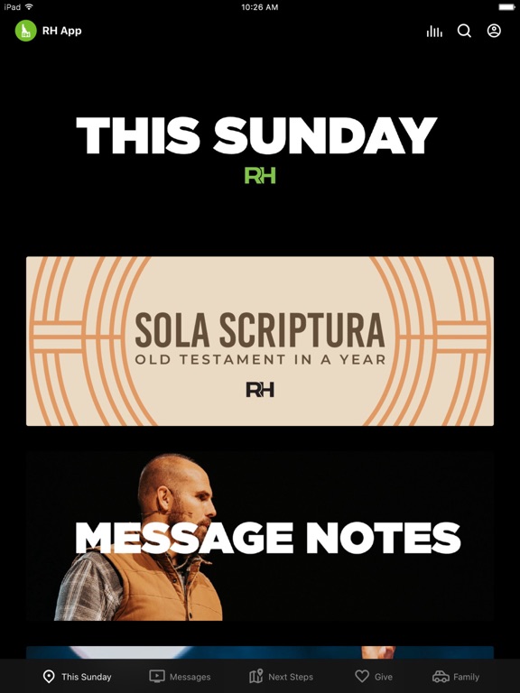 Rockharbor Church iPad screenshot 1 - Lifestyle app