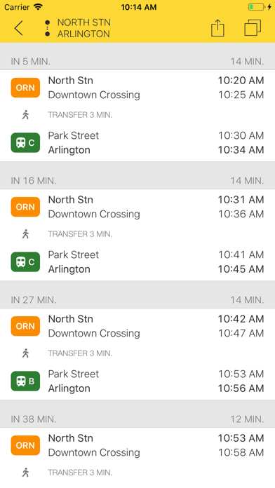 ezRide Boston - Trip Planner Screenshot