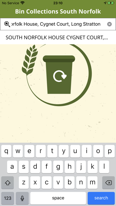 Bin Collections South Norfolk Screenshot