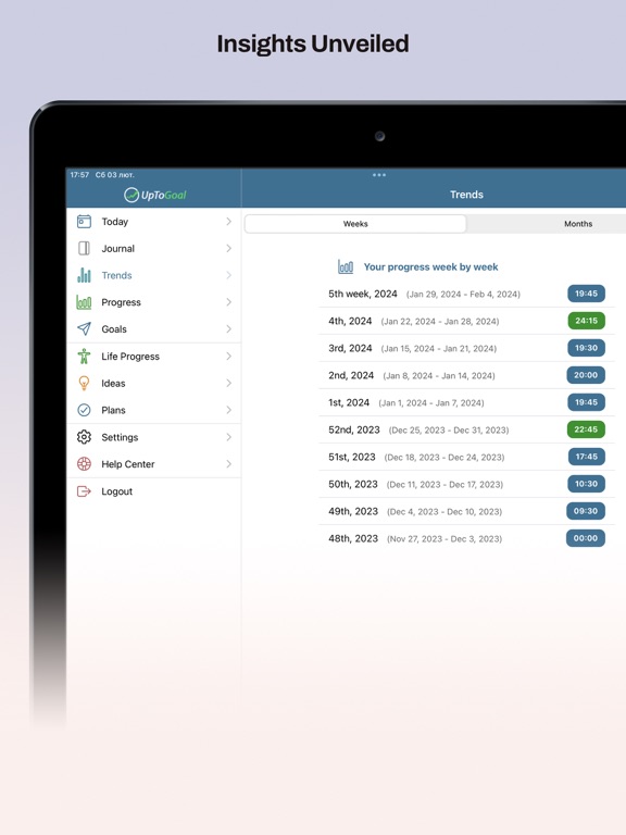 Screenshot #6 pour UpToGoal: Goal & Habit Tracker