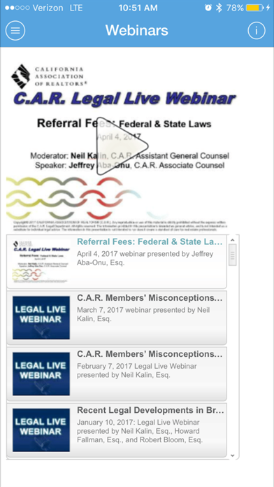 Legal Hotline Screenshot