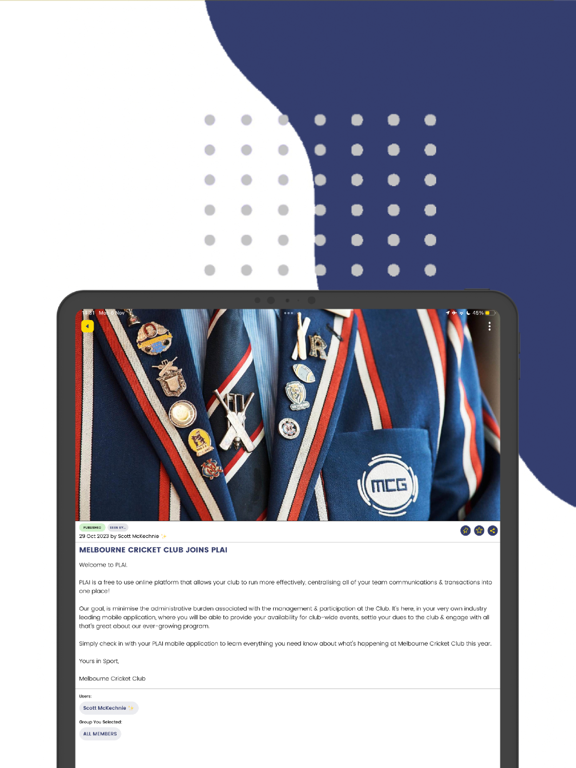 PLAI Sport iPad screenshot 5 - Sports app