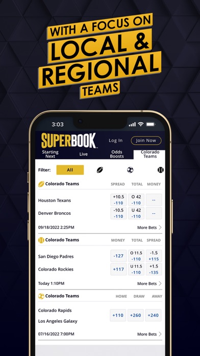 SuperBook Sports Colorado Screenshot