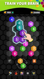 hexa merge: number puzzle game iphone screenshot 2