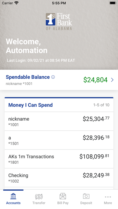 First Bank of Alabama Screenshot